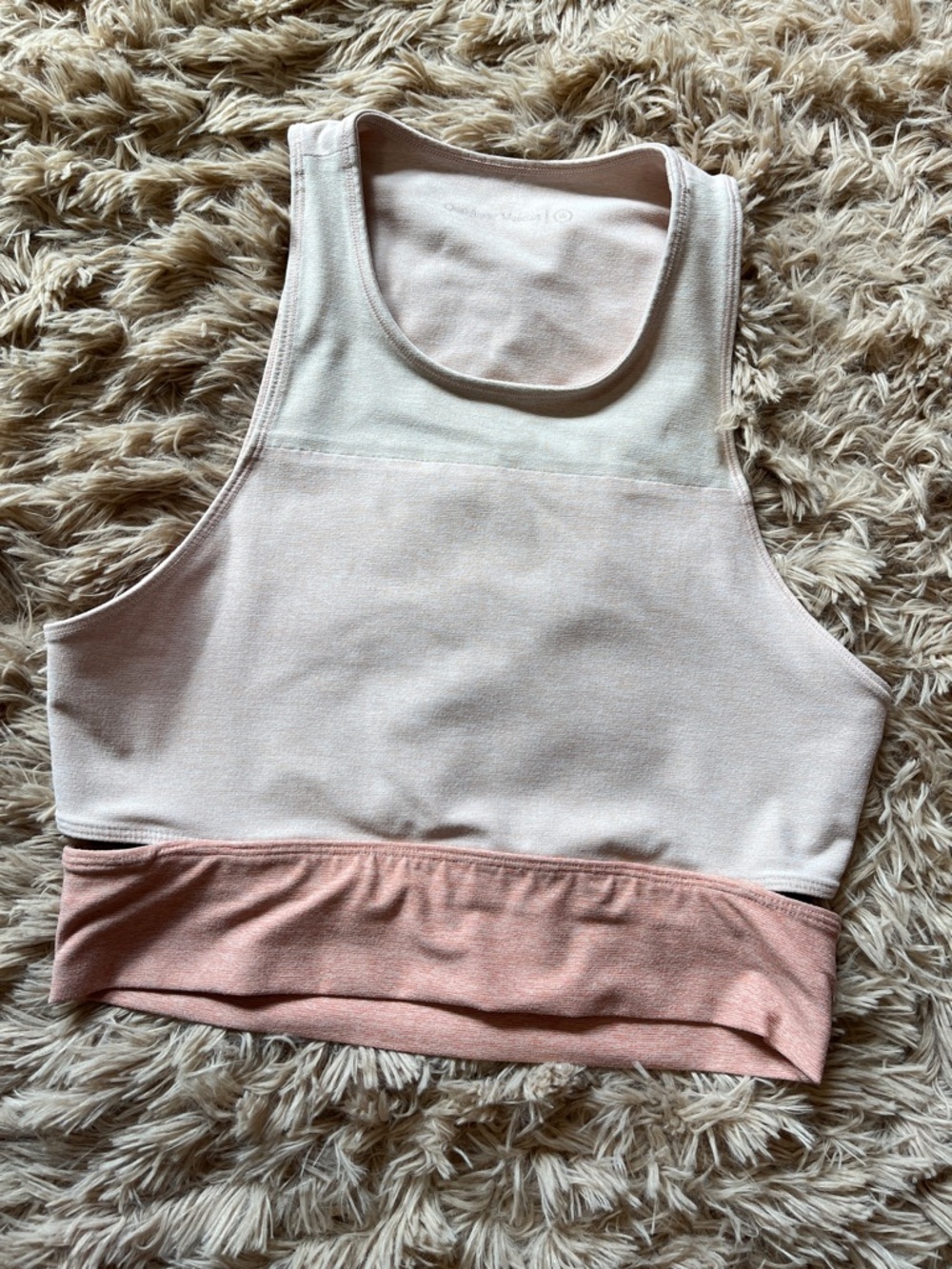 Outdoor Voices Tri-Tone Slashback Crop